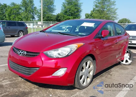 2013 Hyundai Elantra Limited из США, поврежденный, VIN KMHDH4AE9DU670555